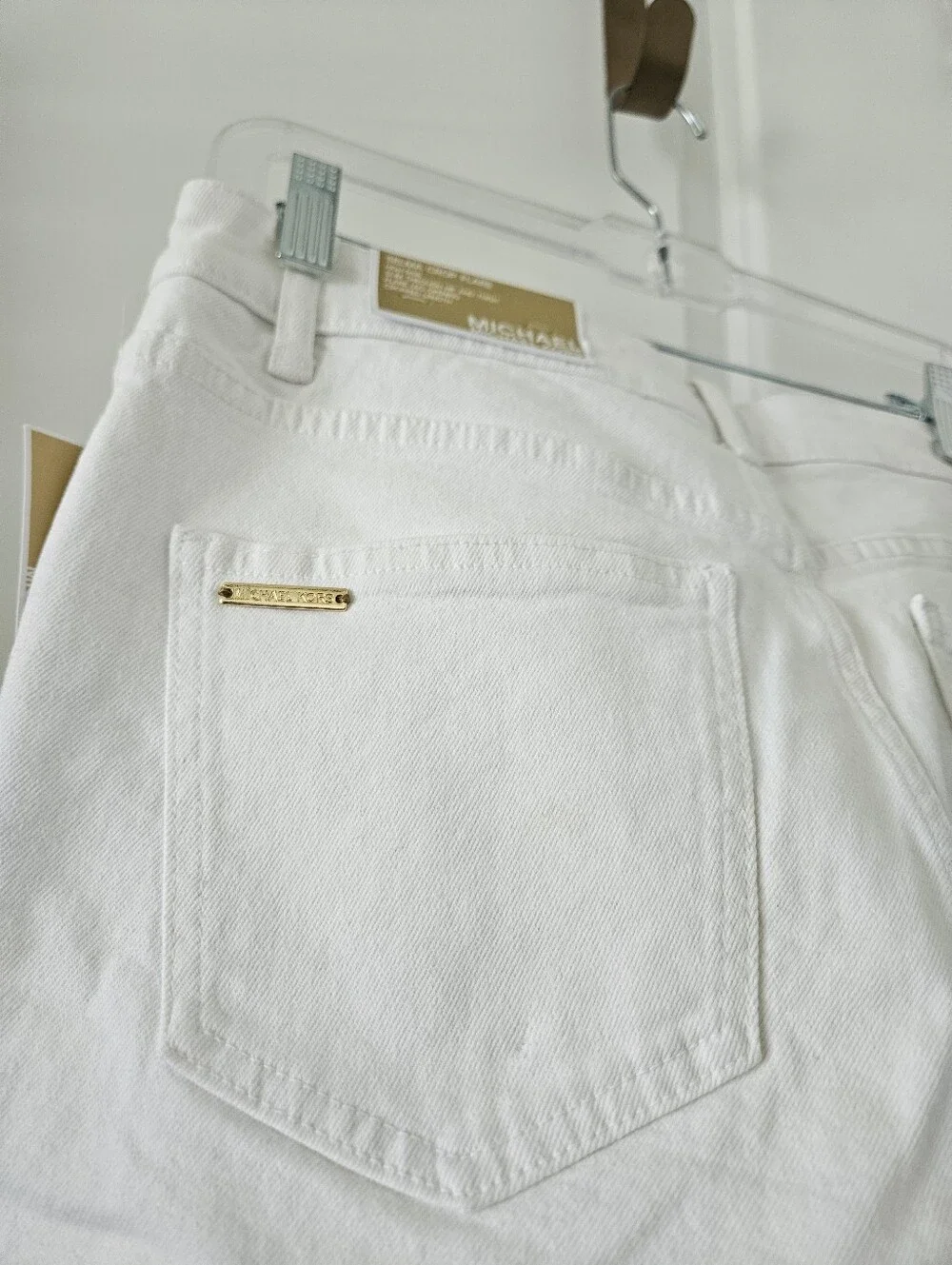 Nwt $125 Michael Kors White Selma Flared Jeams Size 6,  25
